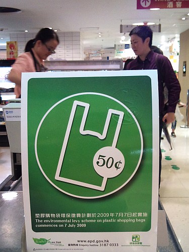 50 cents per bag in Hong Kong